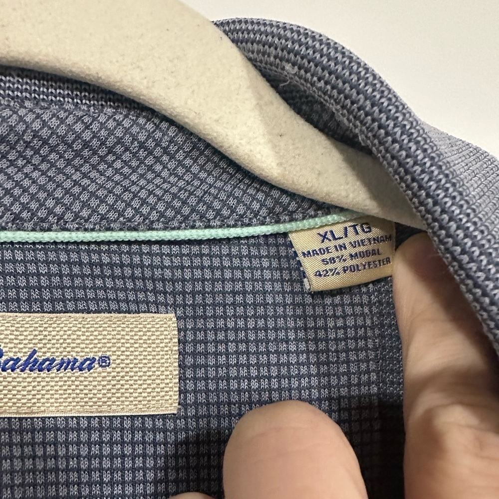 Tommy Bahama Polo Shirt Mens XL Gray Modal Blend - Picture 4 of 4
